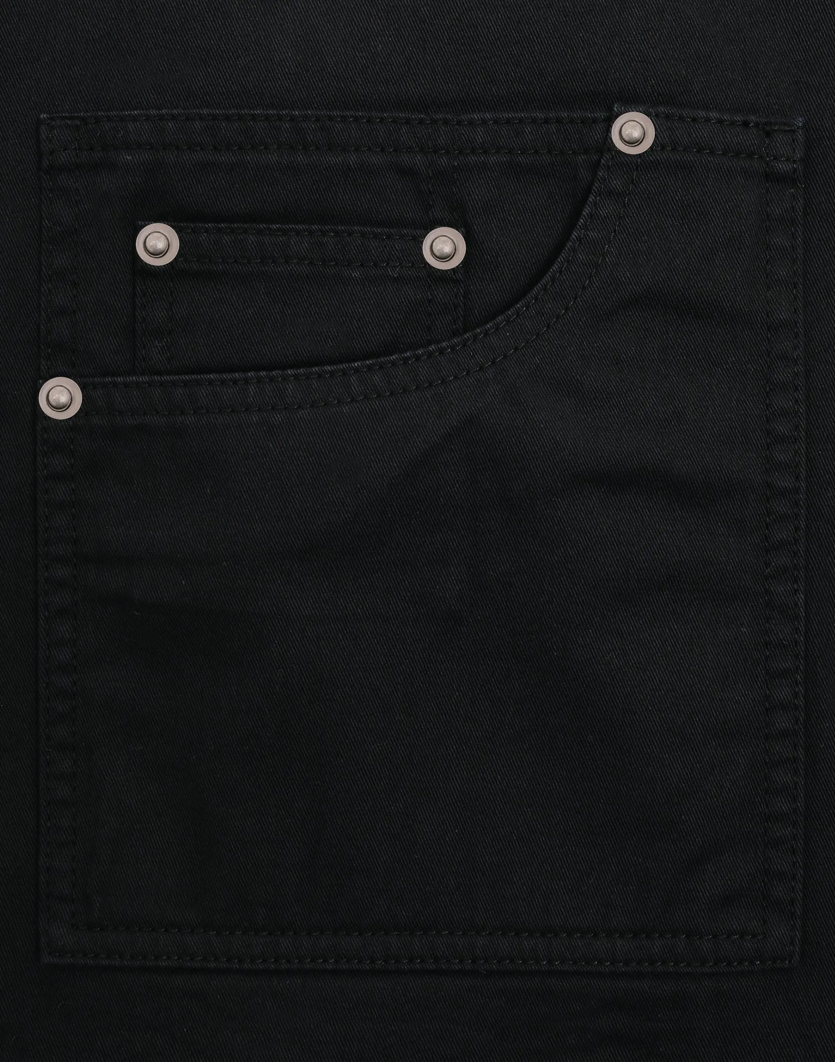 Black Cotton Chino Adjustable Bib Apron (3 Pocket)