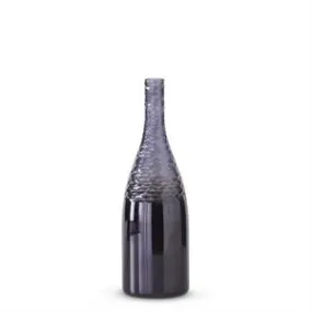 Black Glass Etched Top Bottle - 12 inch