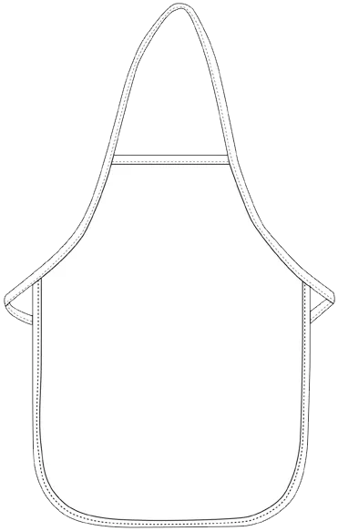 Black Kid's XL Bib Apron (No Pockets)