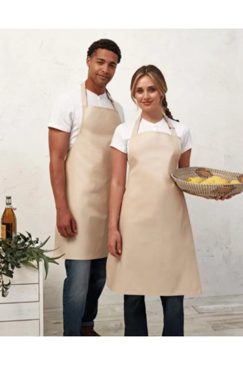 Black Sustainable Bib Apron (No Pockets)