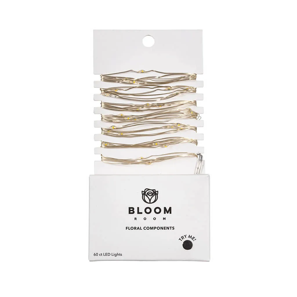 Bloom Room 60ct LED Mini Silver Wire with Warm White String Lights