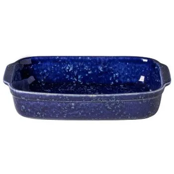 Blue Rectangular Ceramic Baking Dish