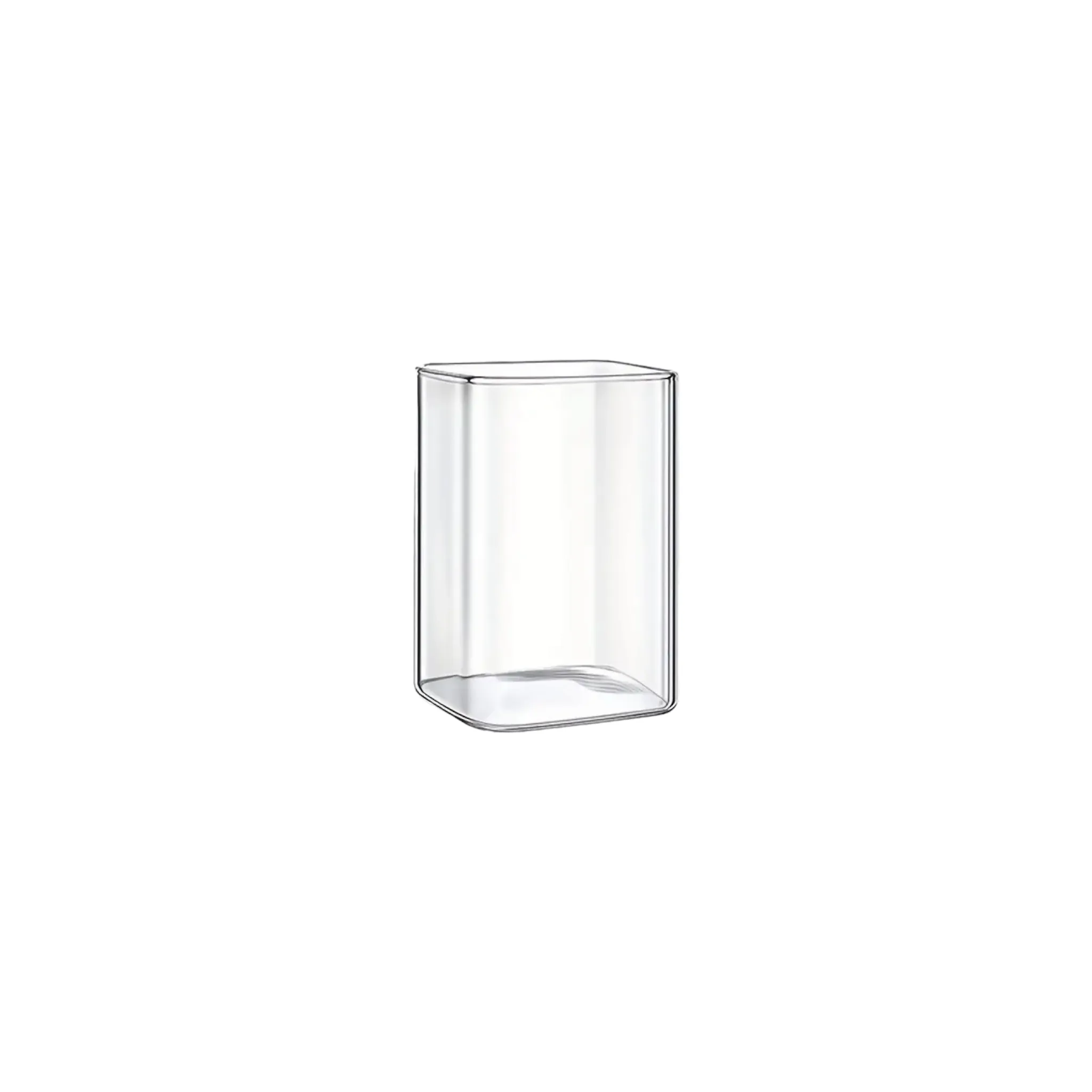 Borosilicate Square Glass Drinking Cup