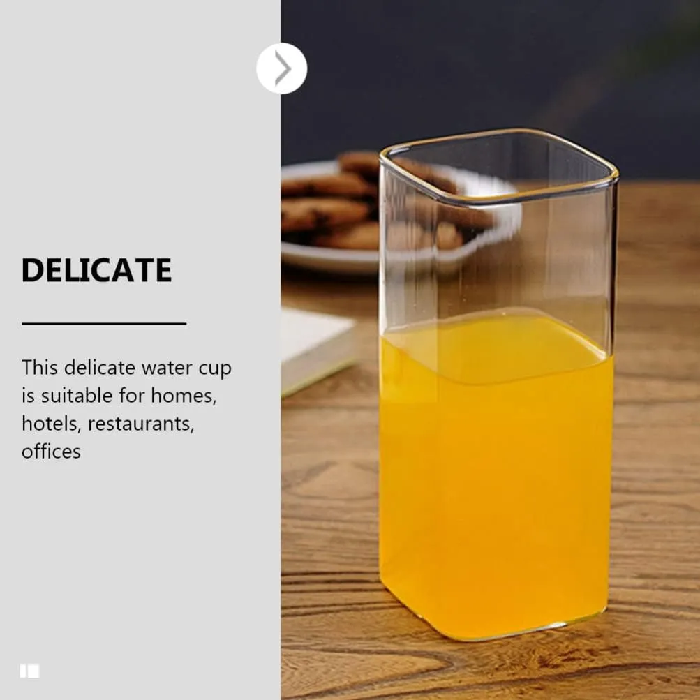 Borosilicate Square Glass Drinking Cup