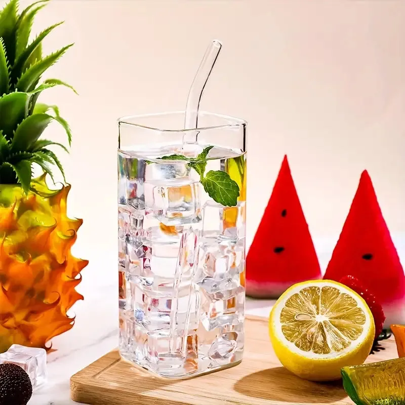 Borosilicate Square Glass Drinking Cup