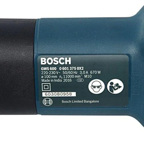 Bosch GWS 600 Professional Angle Grinder, Blue