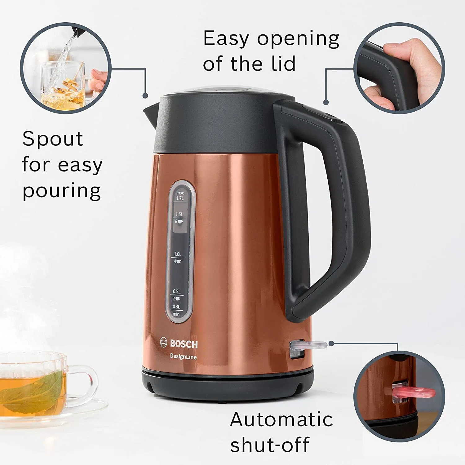 Bosch Kettle DesignLine 1.7L Copper