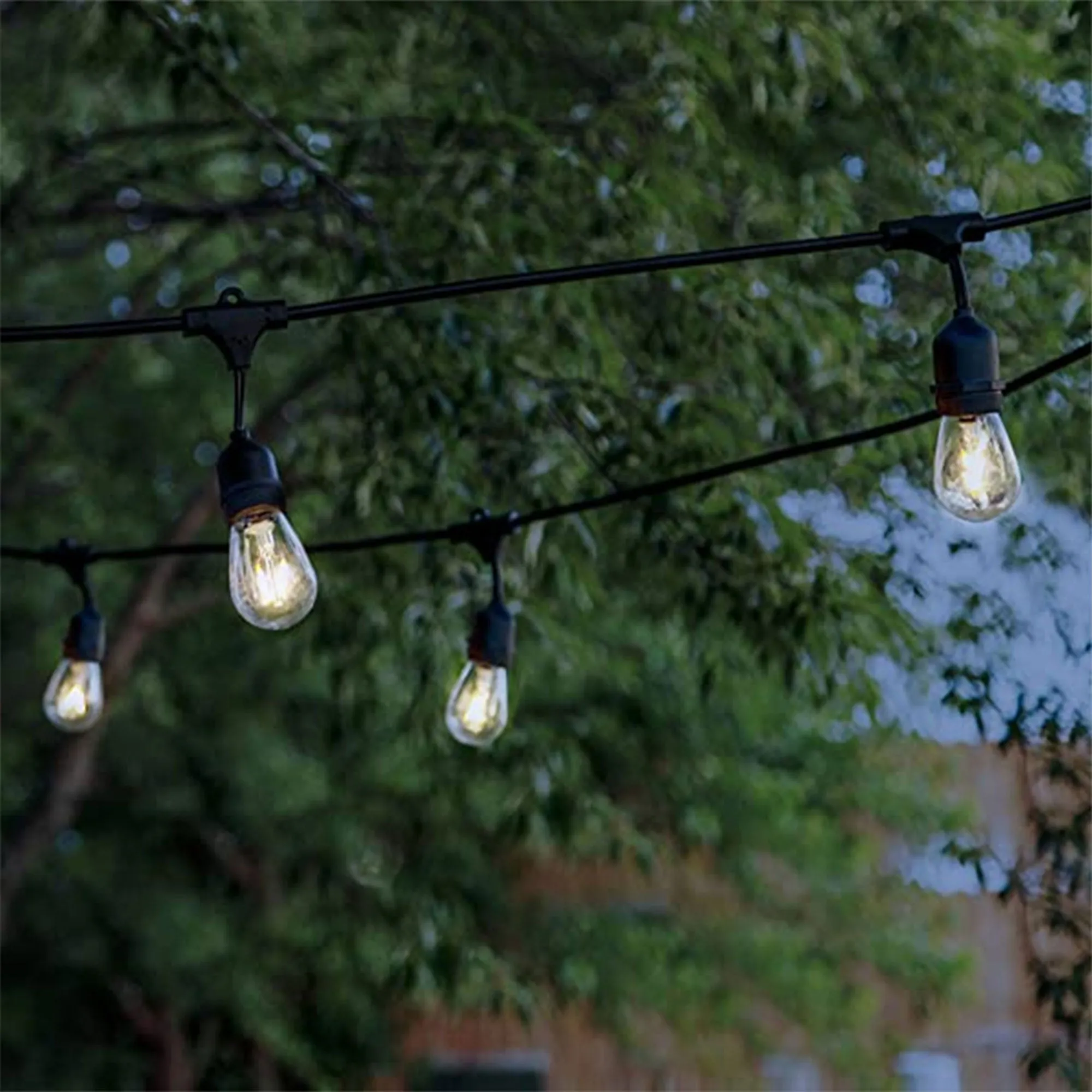 Brightech Ambience Pro Edison Black LED Outdoor String Lights, 48 Ft. (Open Box)