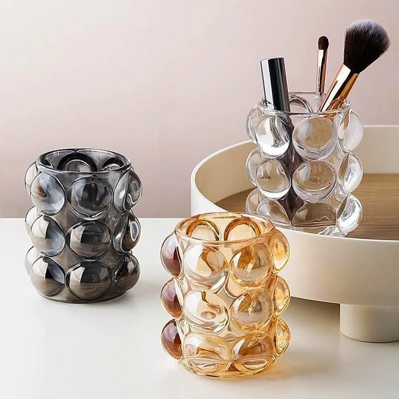 Bubble Cup Glass Desktop Organizer