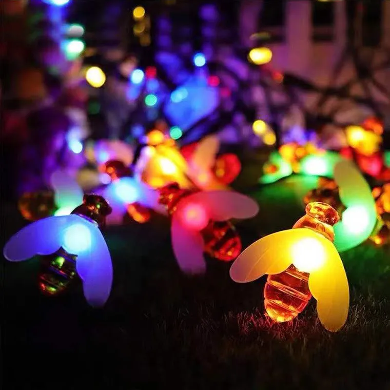 Bulk Bee String Lights Solar Energy LED Lights Holiday Decoration Wholesale