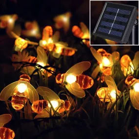 Bulk Bee String Lights Solar Energy LED Lights Holiday Decoration Wholesale