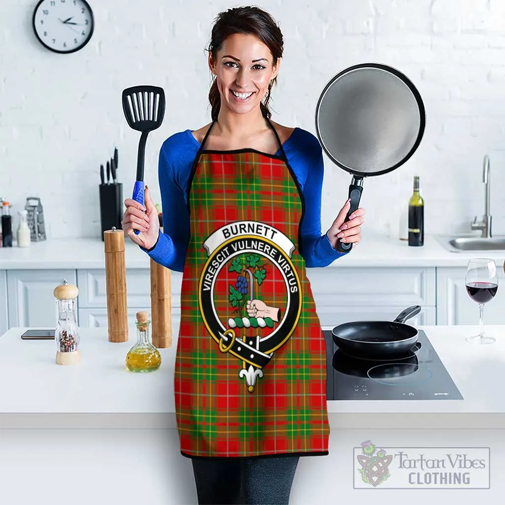 Burnett Tartan Apron with Family Crest