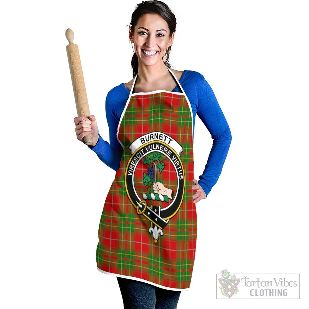 Burnett Tartan Apron with Family Crest