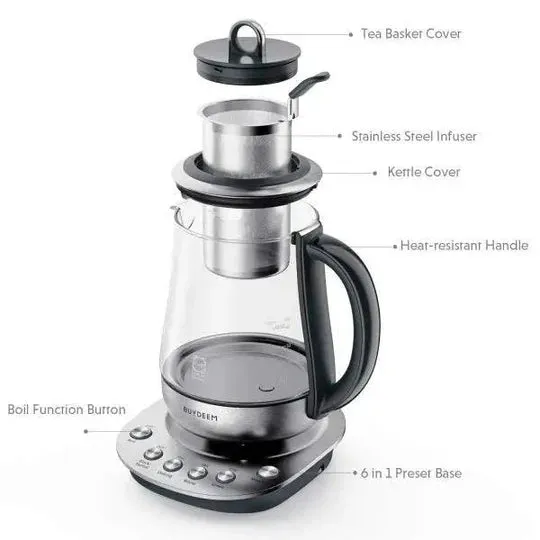 Buydeem K2423 Electric Tea Maker with Infuser, 1.2L