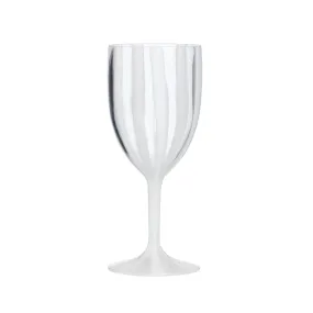 Cabana Acrylic Wine Glass White 8x20cm