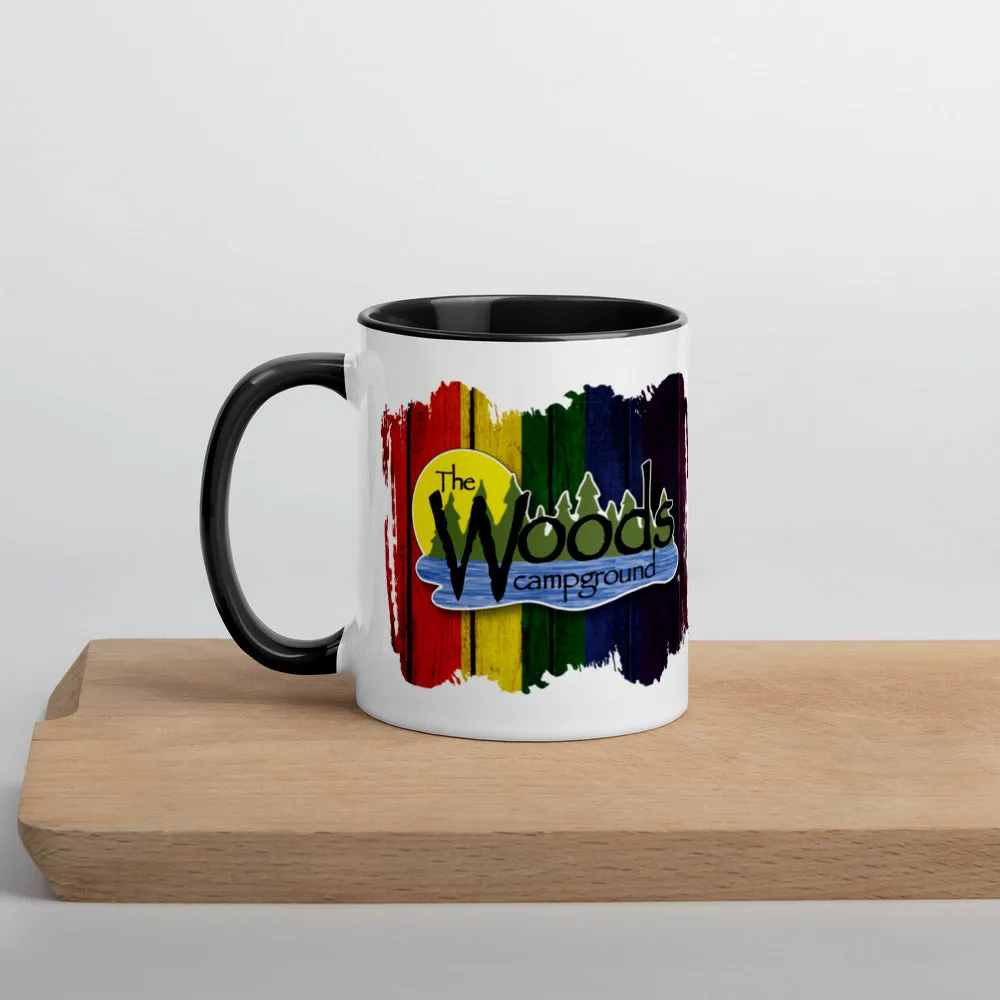 Camp Cup with Rainbow Woods Logo