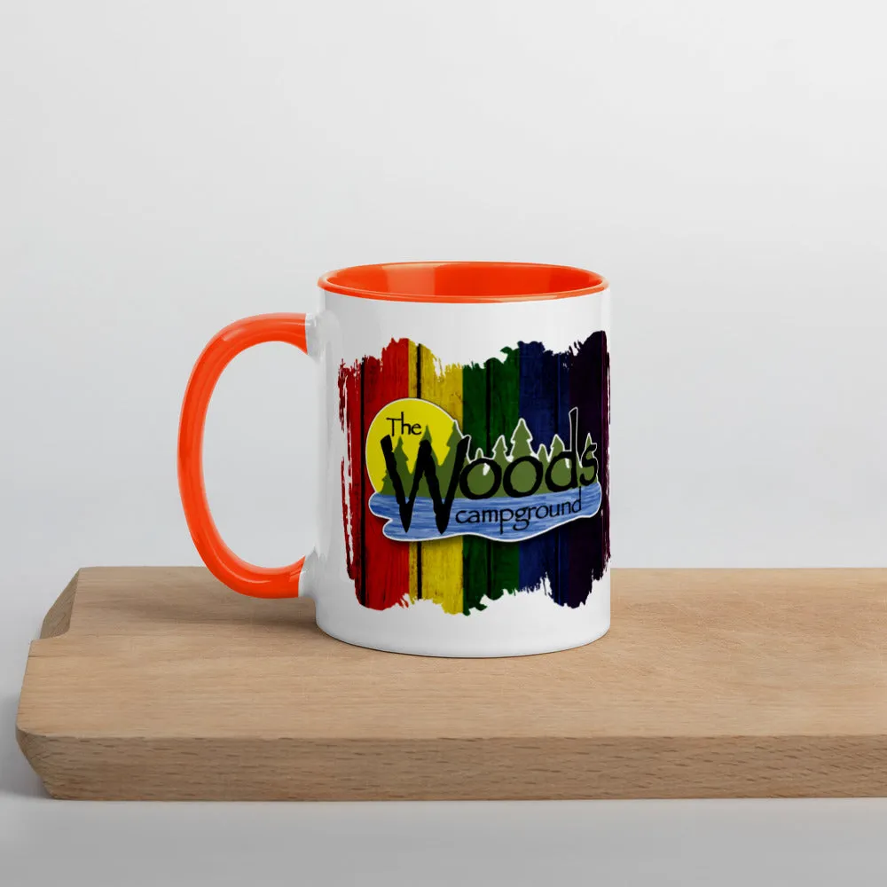 Camp Cup with Rainbow Woods Logo