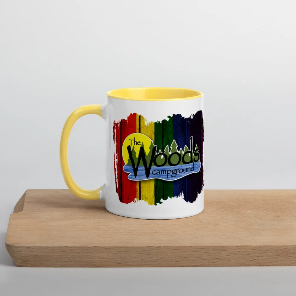 Camp Cup with Rainbow Woods Logo