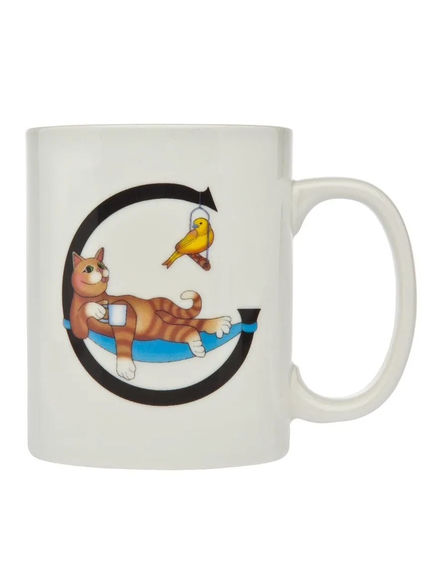 Cat Letter C 18 Oz Mug