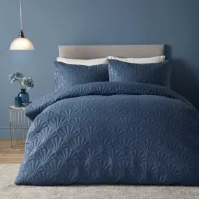 Cavali Duvet Cover Set by Serene in Dark Blue