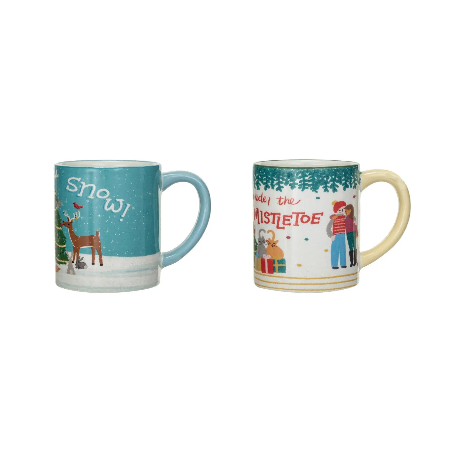 Ceramic Mug w/ Holiday Scene & Saying 12oz