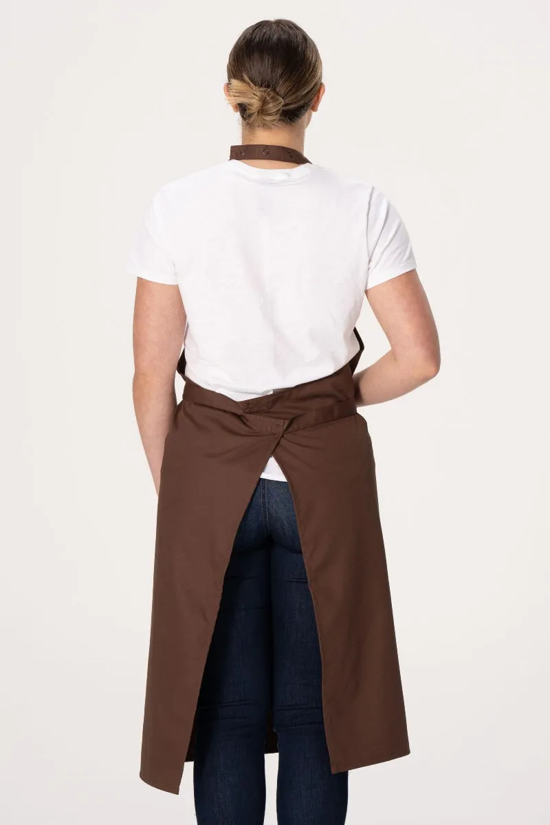 Ceylany Brown Bib Apron (5 Pockets)