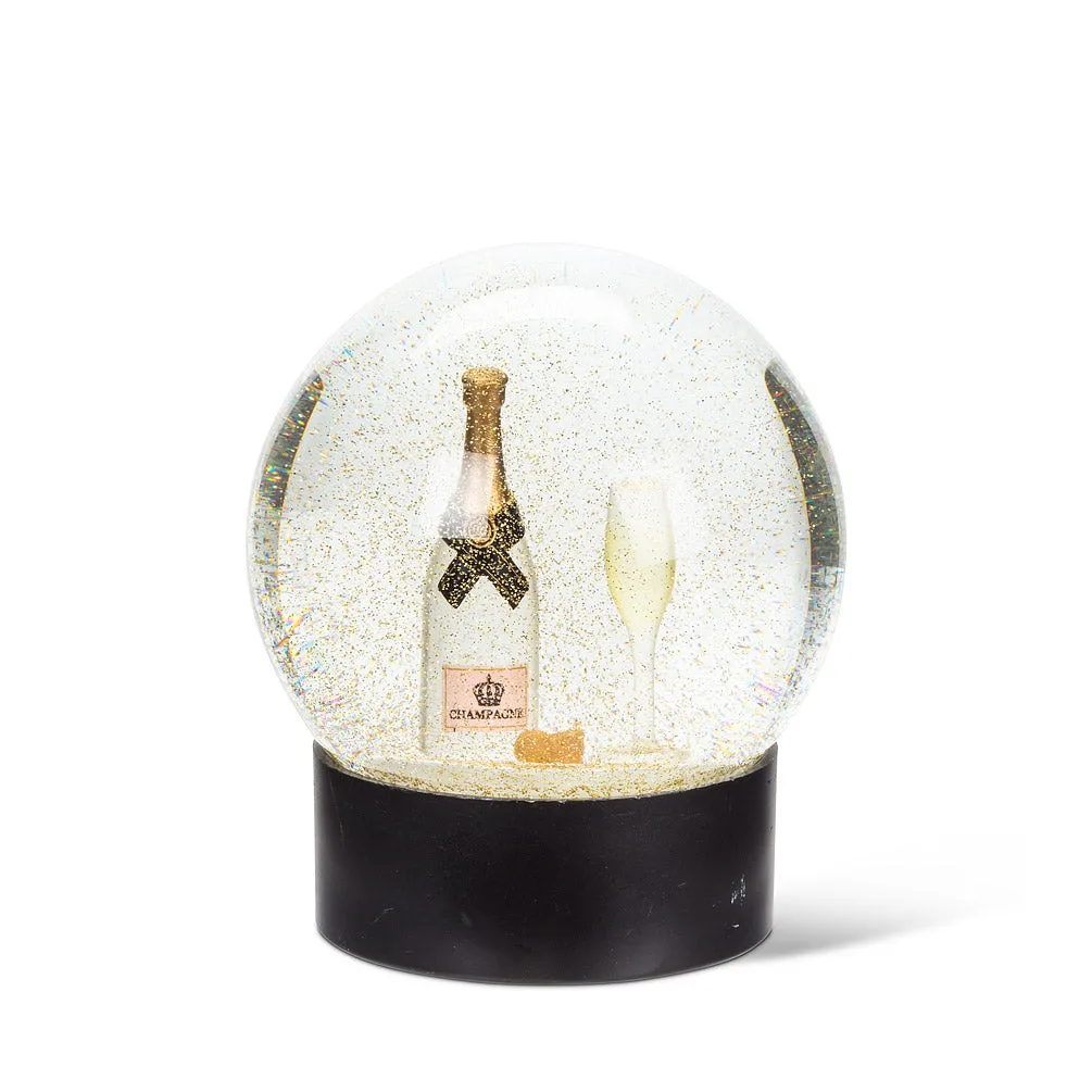 Champagne Bottle and Flute Snow Globe