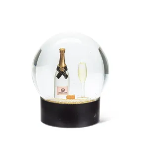 Champagne Bottle and Flute Snow Globe