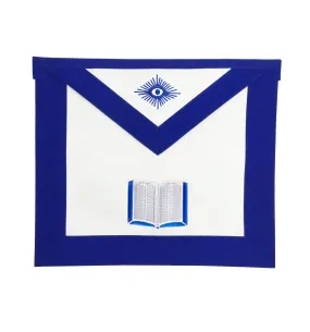 Chaplain Blue Lodge Officer Apron - Royal Blue