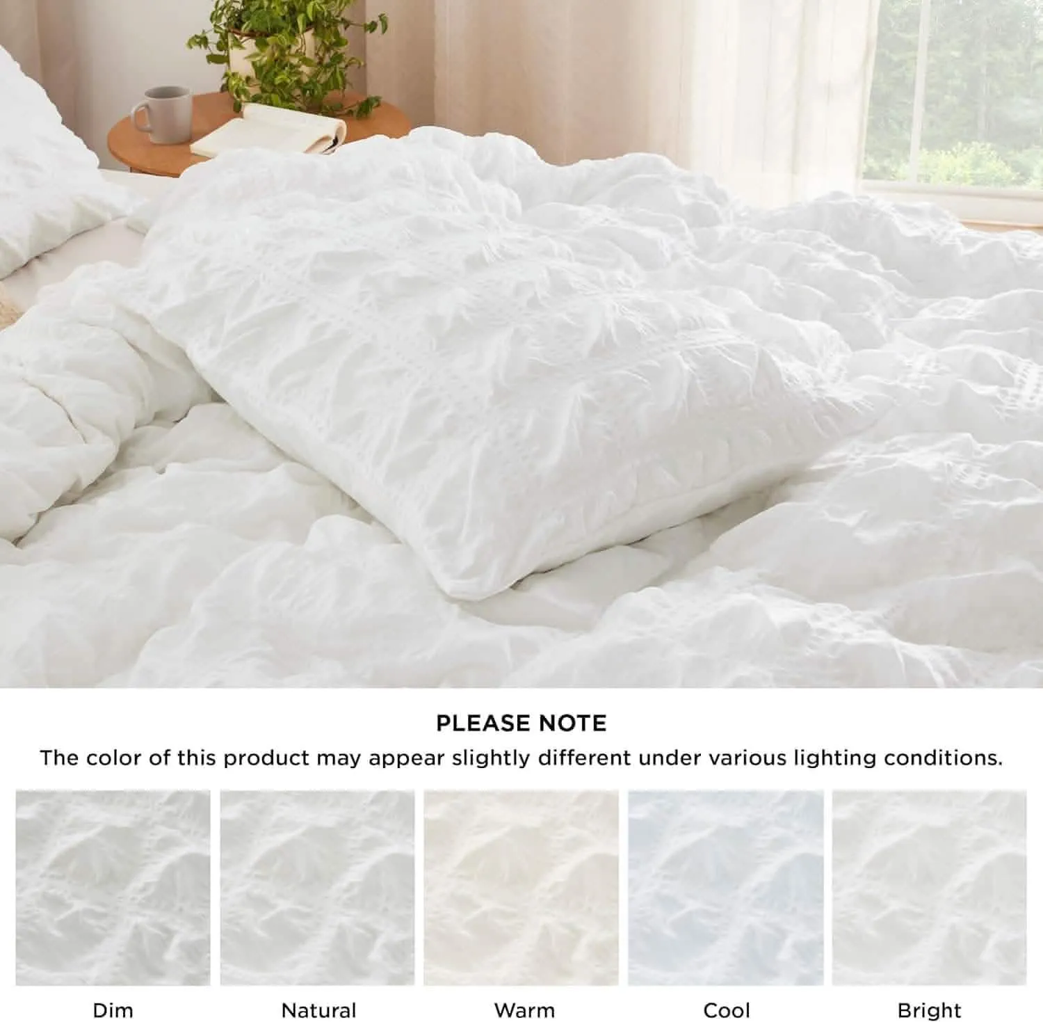 Checkered Seersucker Duvet Cover Set