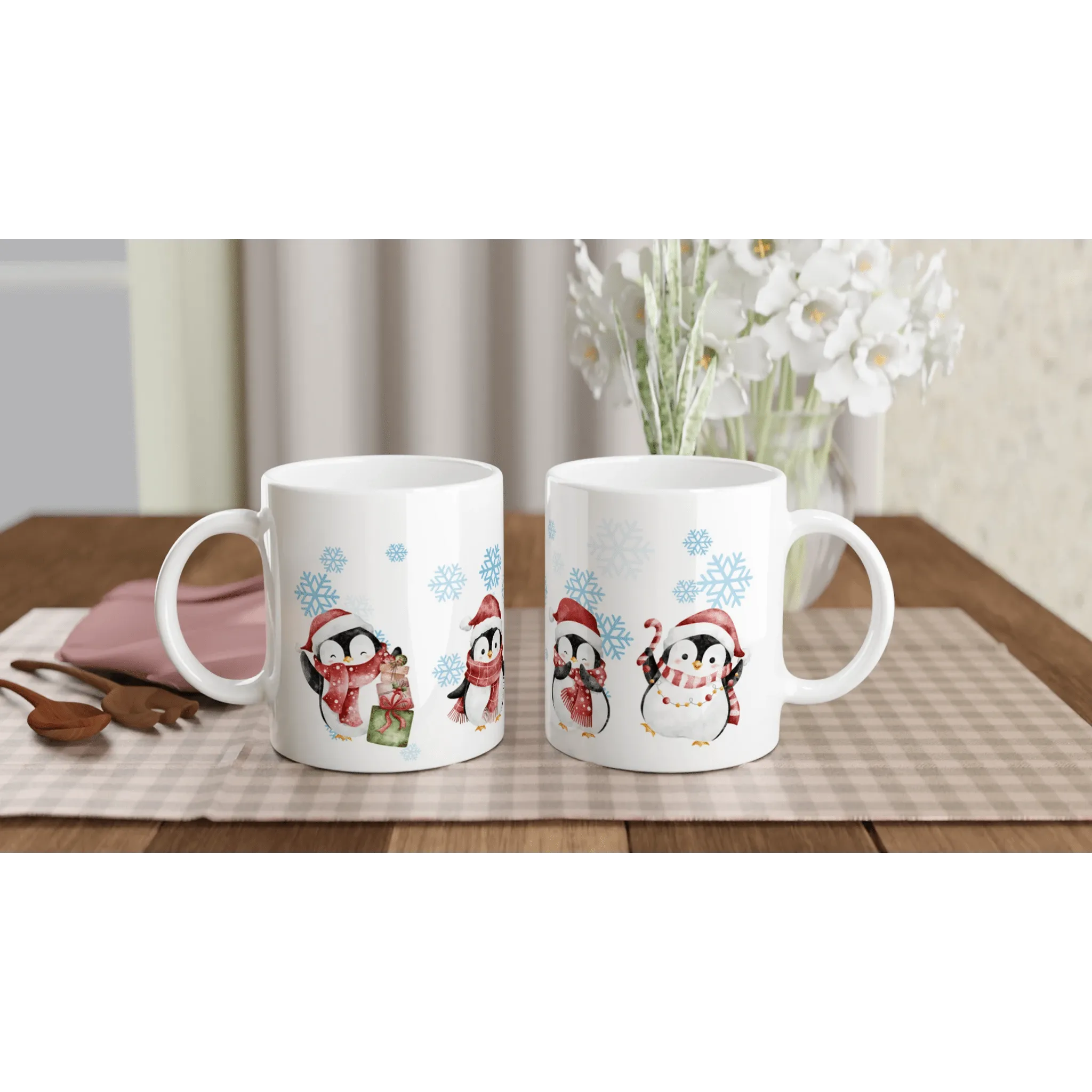 Christmas Penguins Mug | Cute Holiday Mug