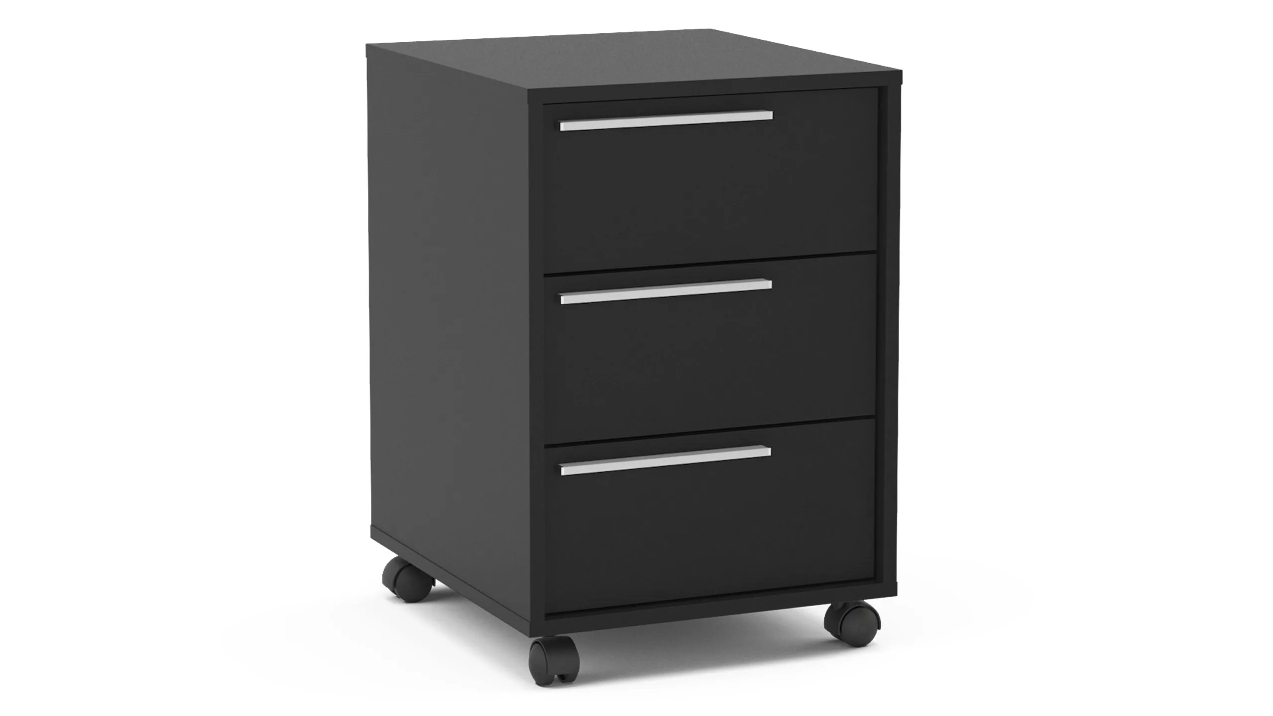 Click 3 Drawer Pedestal Black