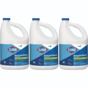 CLOROX SALES CO. CLO30966CT Concentrated Germicidal Bleach, Regular, 121 oz Bottle, Carton of 3