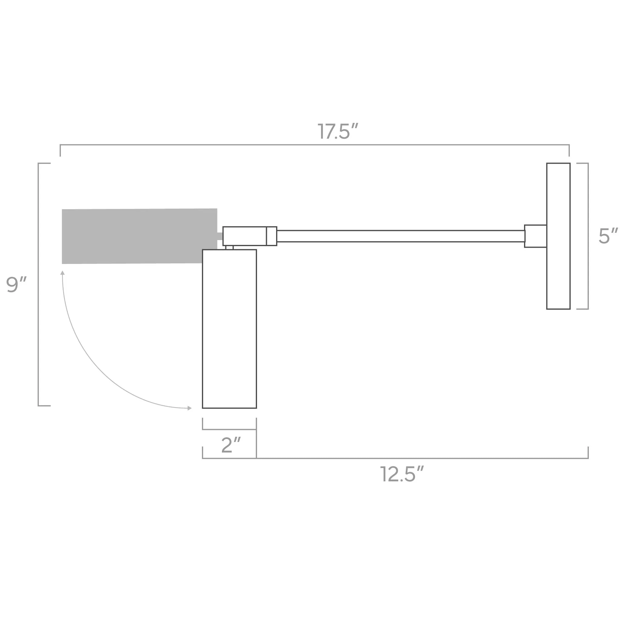 Color Reader Sconce - 10" Arm