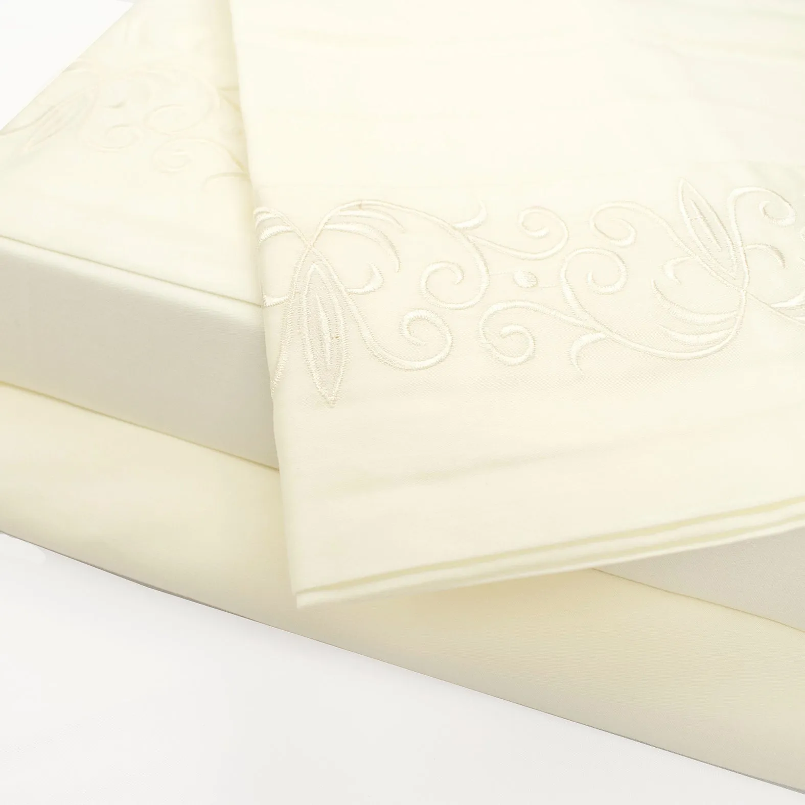 Cotton Sateen Embroidered Duvet Cover Set 550 Thread Count