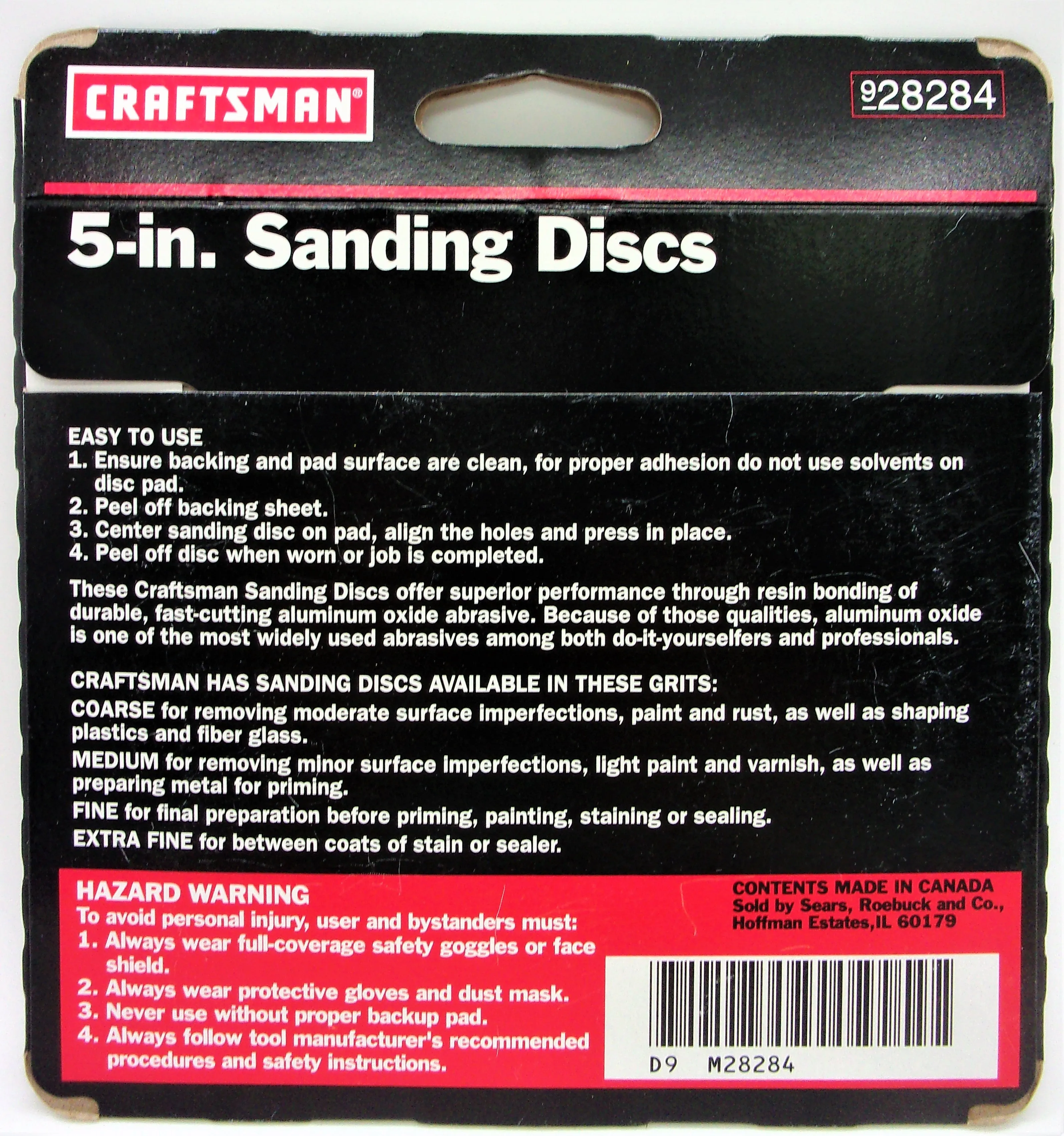 Craftsman 5-Pack Fine 150 Grit 8 Hole  5" Sanding Discs  #928284