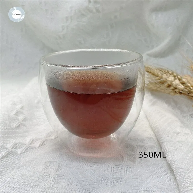 Creative glass mug Transparent Double Walls Glass