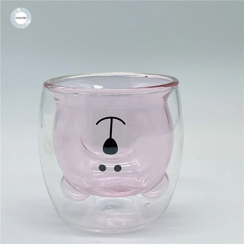 Creative glass mug Transparent Double Walls Glass