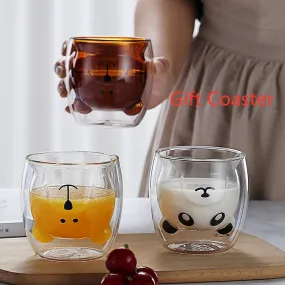 Creative glass mug Transparent Double Walls Glass