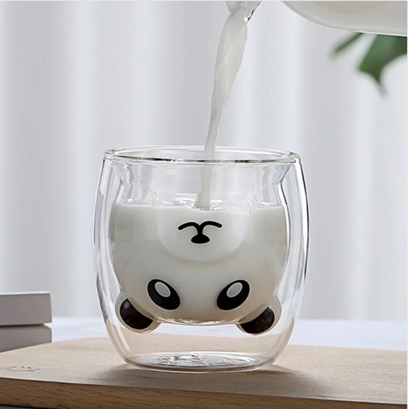 Creative glass mug Transparent Double Walls Glass