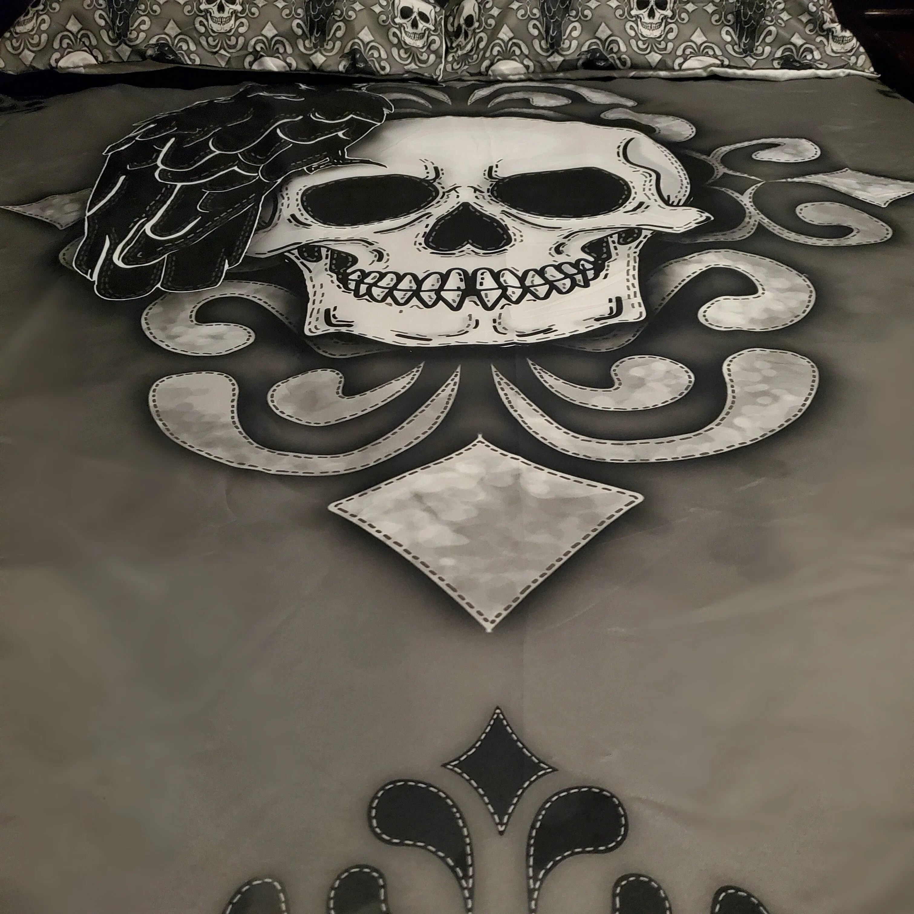 Crow & Skull Duvet & Pillow Shams