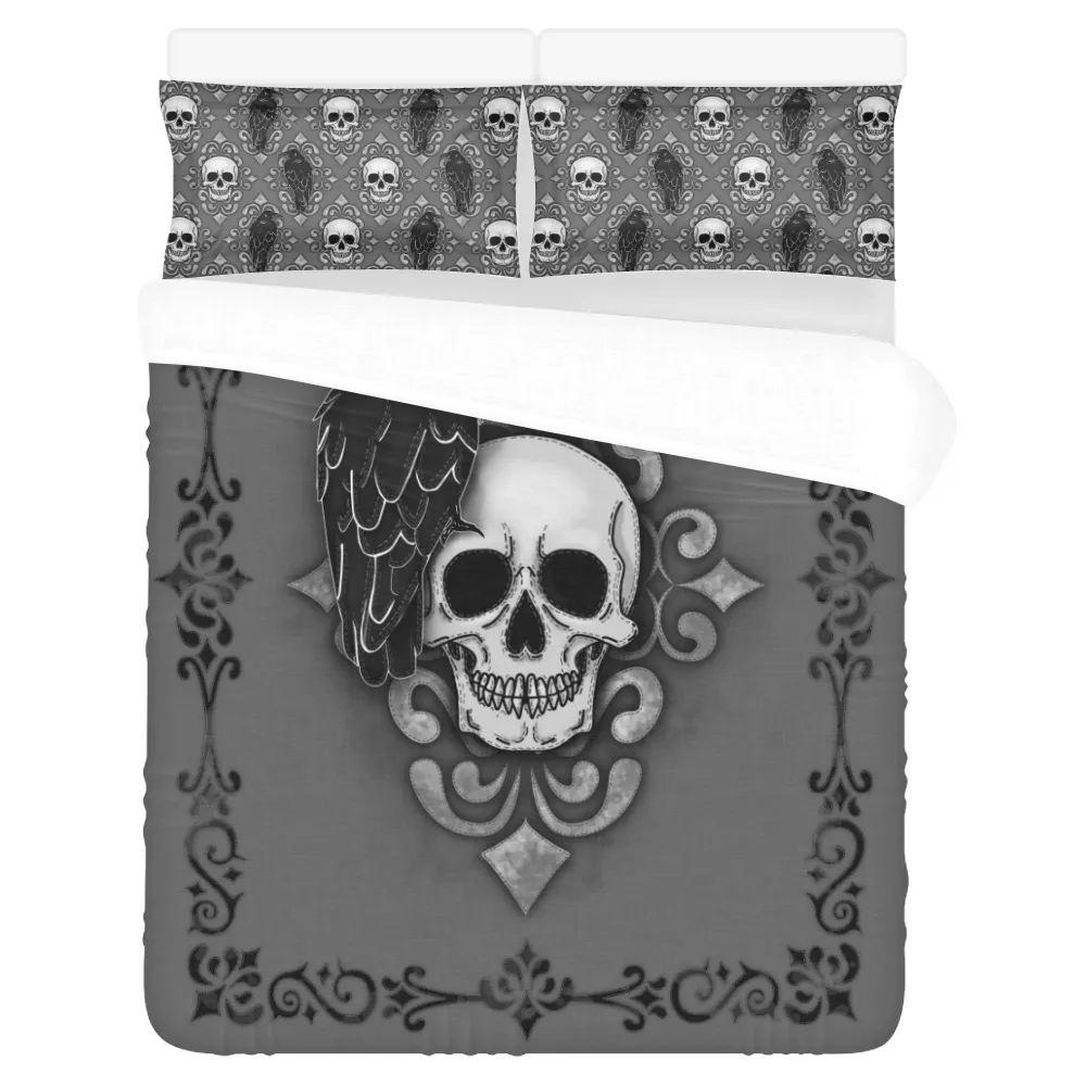 Crow & Skull Duvet & Pillow Shams