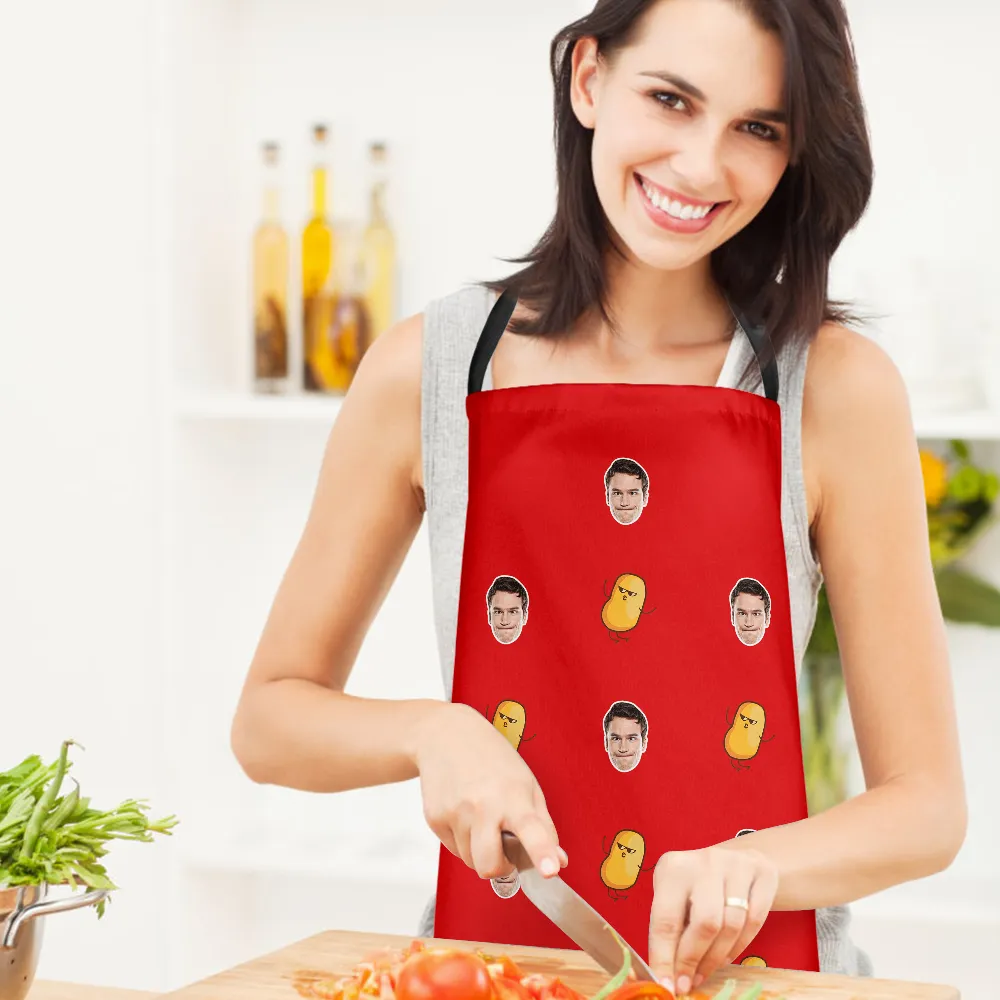 Custom Face Apron Cartoom Photo Apron - Potato