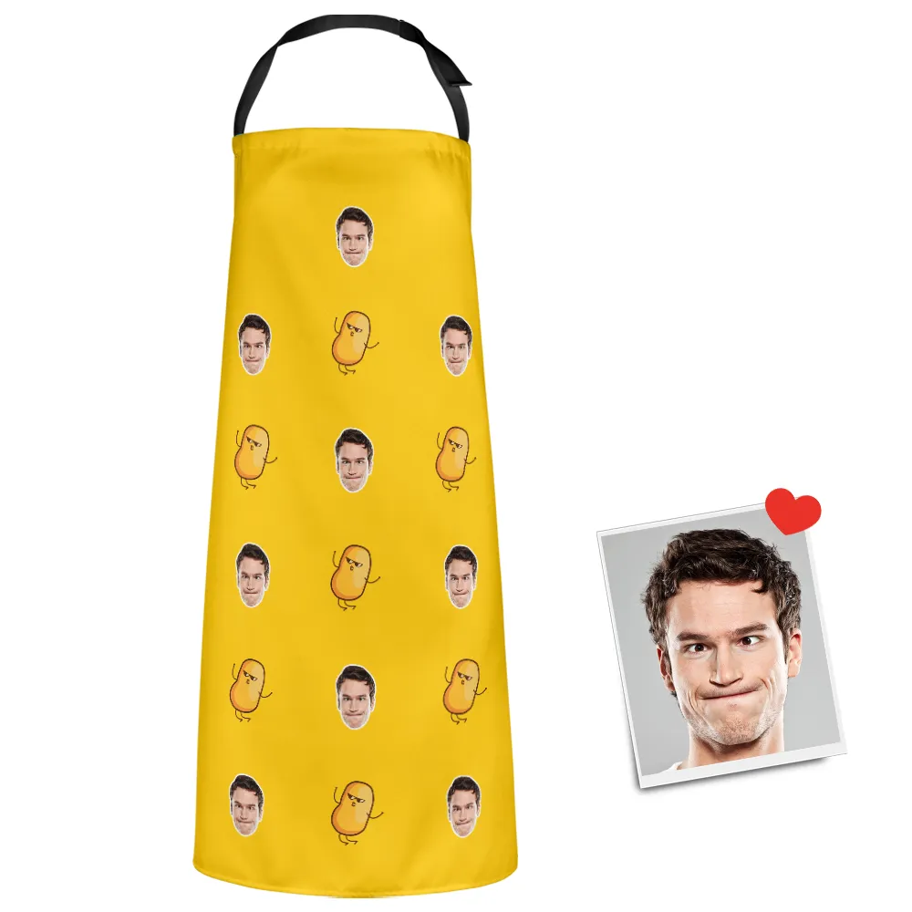 Custom Face Apron Cartoom Photo Apron - Potato