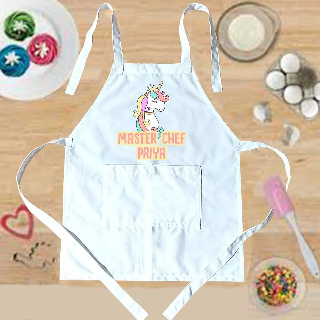 Customized Kids Master Chef Apron with Pocket