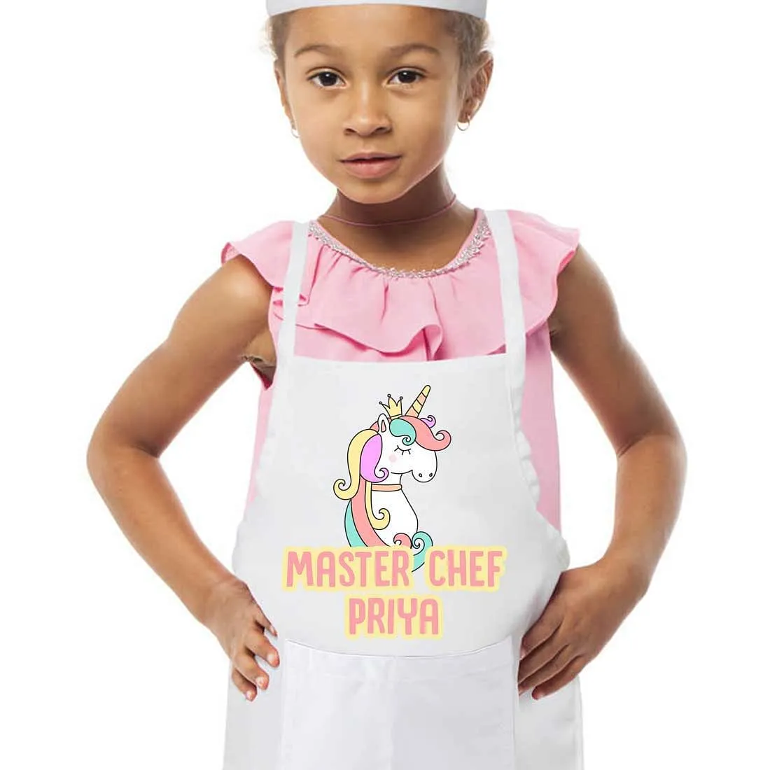 Customized Kids Master Chef Apron with Pocket