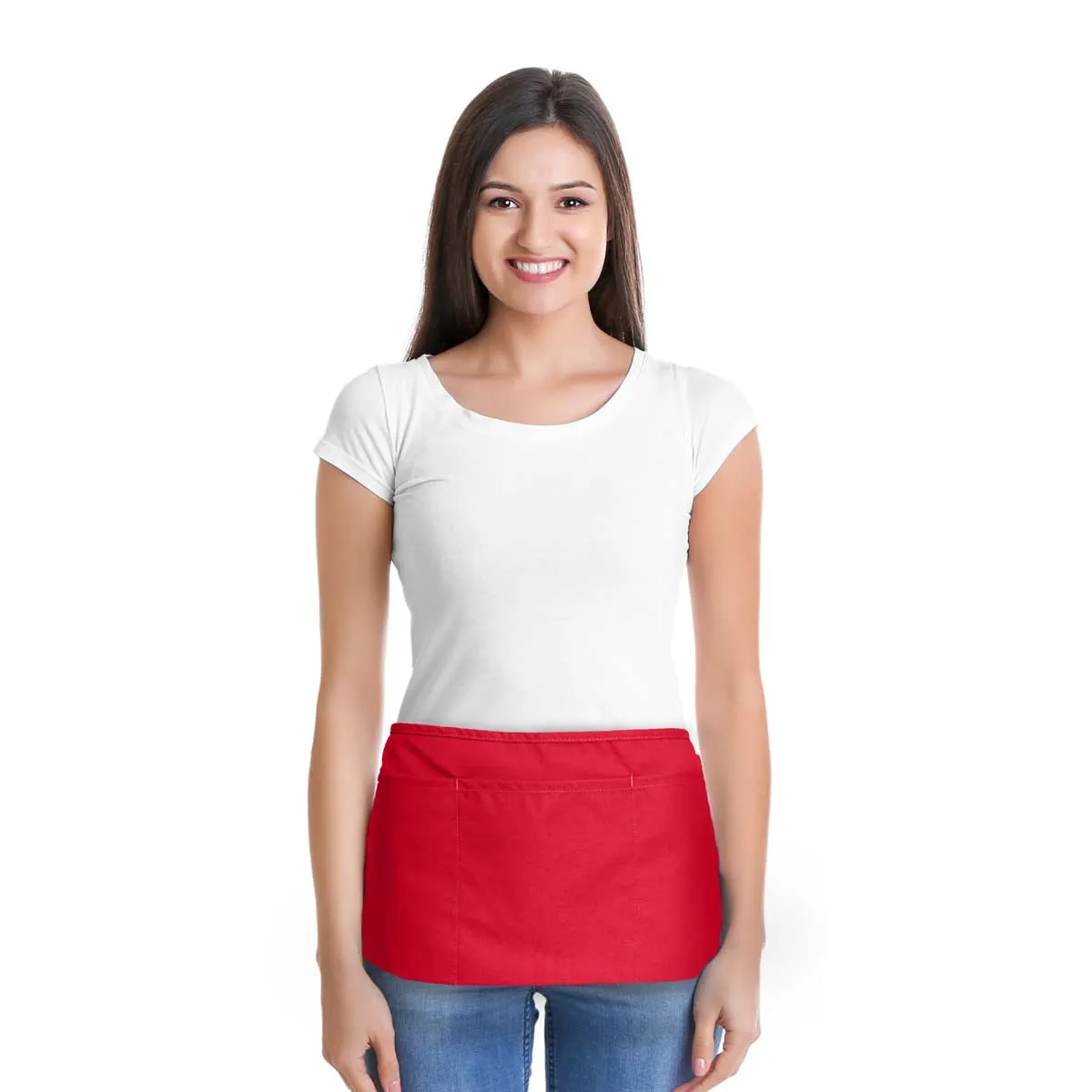 Dalix 20” Small Waist Apron - 3 Pockets