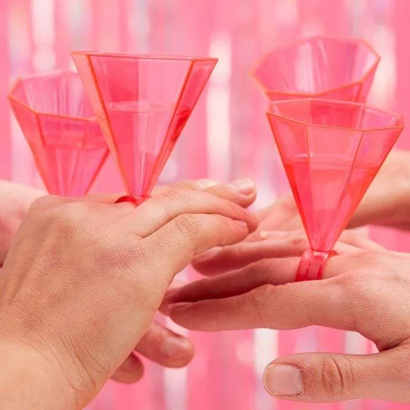 Dark Pink Acrylic Ring Shot Glass