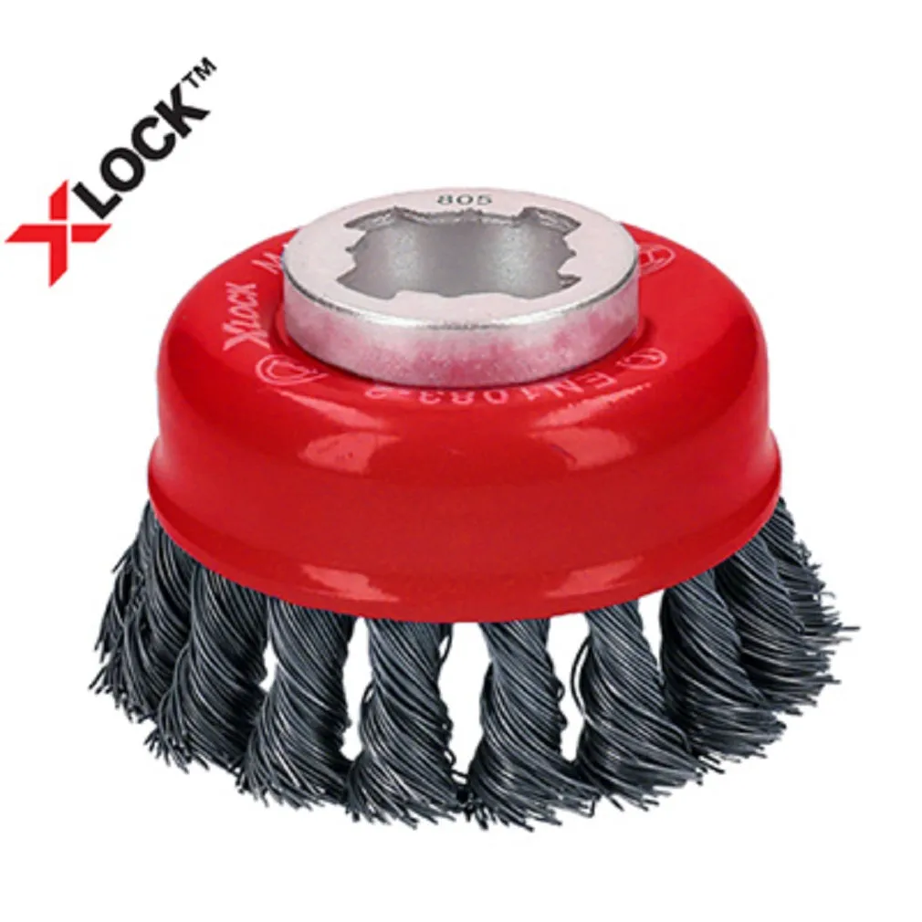 Diablo DPB275XKCC01F X-Lock Knotted Cup Brush, Metal, 2-3/4 Inch