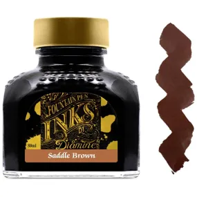 Diamine Fountain Pen Ink Bottle - 80 ml Saddle Brown | 7046